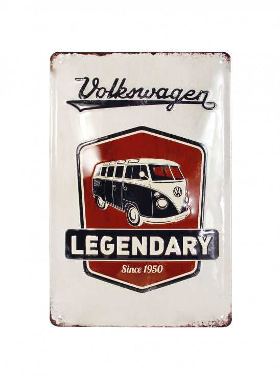 Volkswagen, VW T1 Bus Metallschild – Legendär